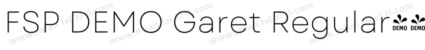 FSP DEMO Garet Regular字体转换